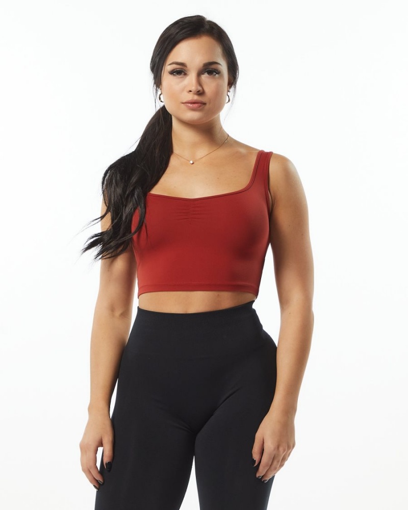 Debardeur Alphalete Ultrasoft Square Neck Tank Cherry Femme | UYK-54074107