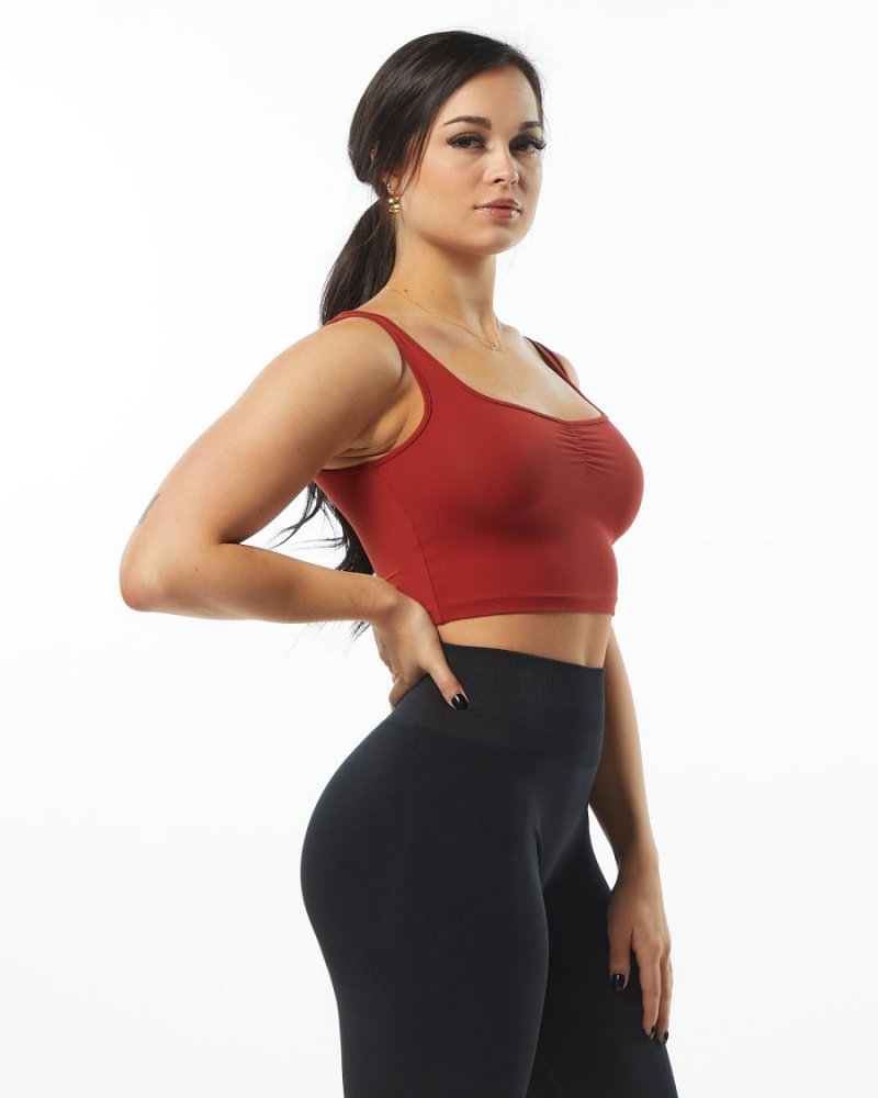 Debardeur Alphalete Ultrasoft Square Neck Tank Cherry Femme | UYK-54074107